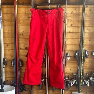 Bold Red Ski Pants